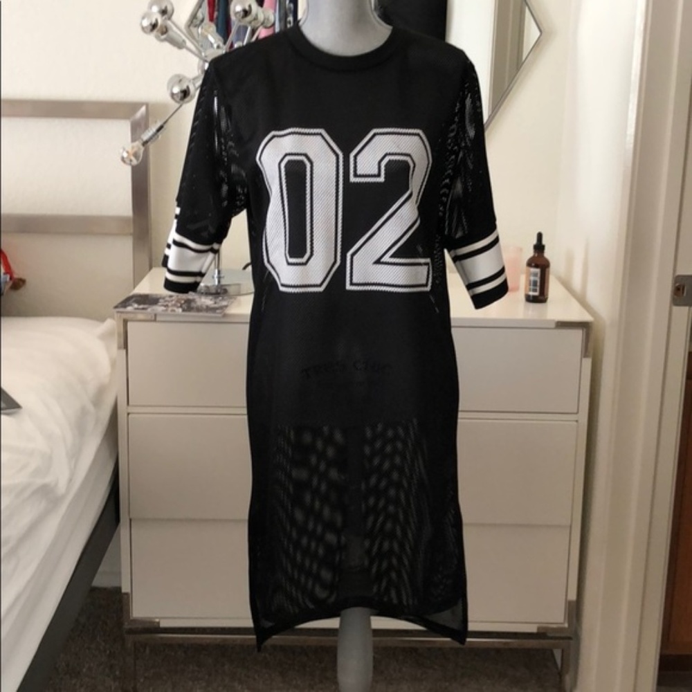 Stylenanda football sporty jersey dress tee